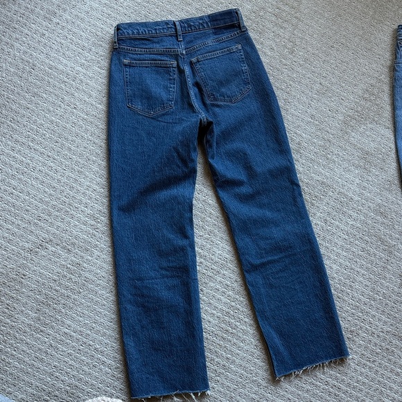 High Rise 90s Relaxed Raw Hem Abercrombie Jeans - Picture 3 of 6